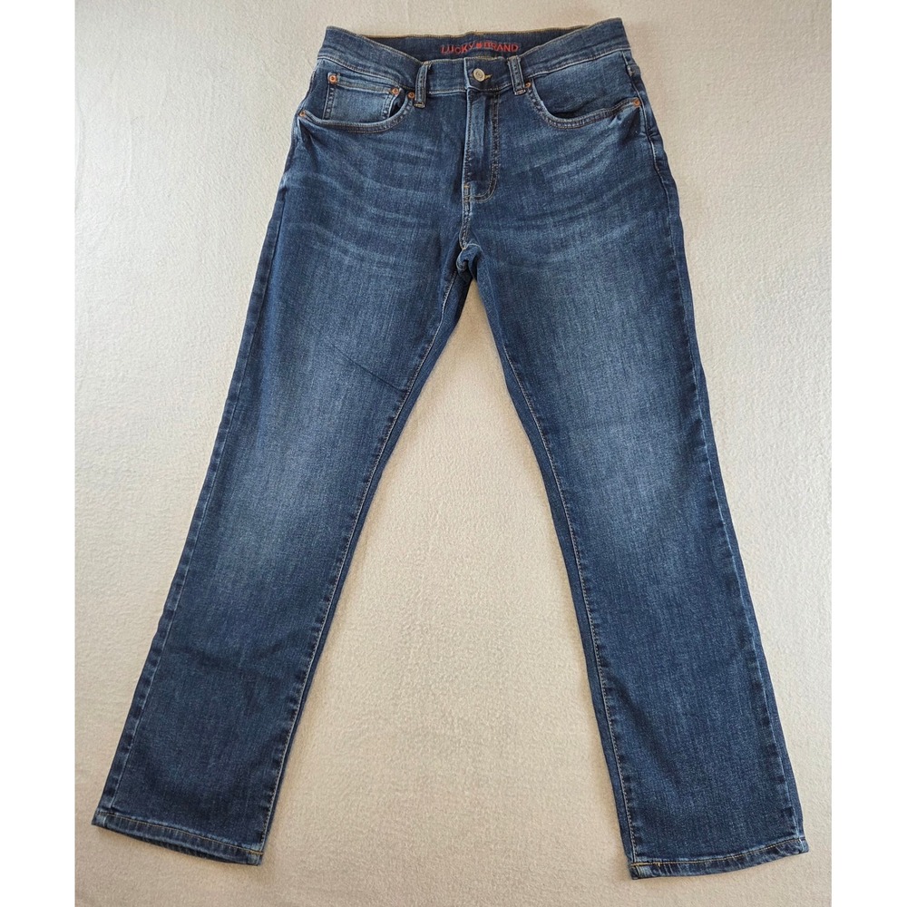 Lucky Brand 223 Straight Jeans Mens 30x29 Blue Stretch Denim Classic Fit